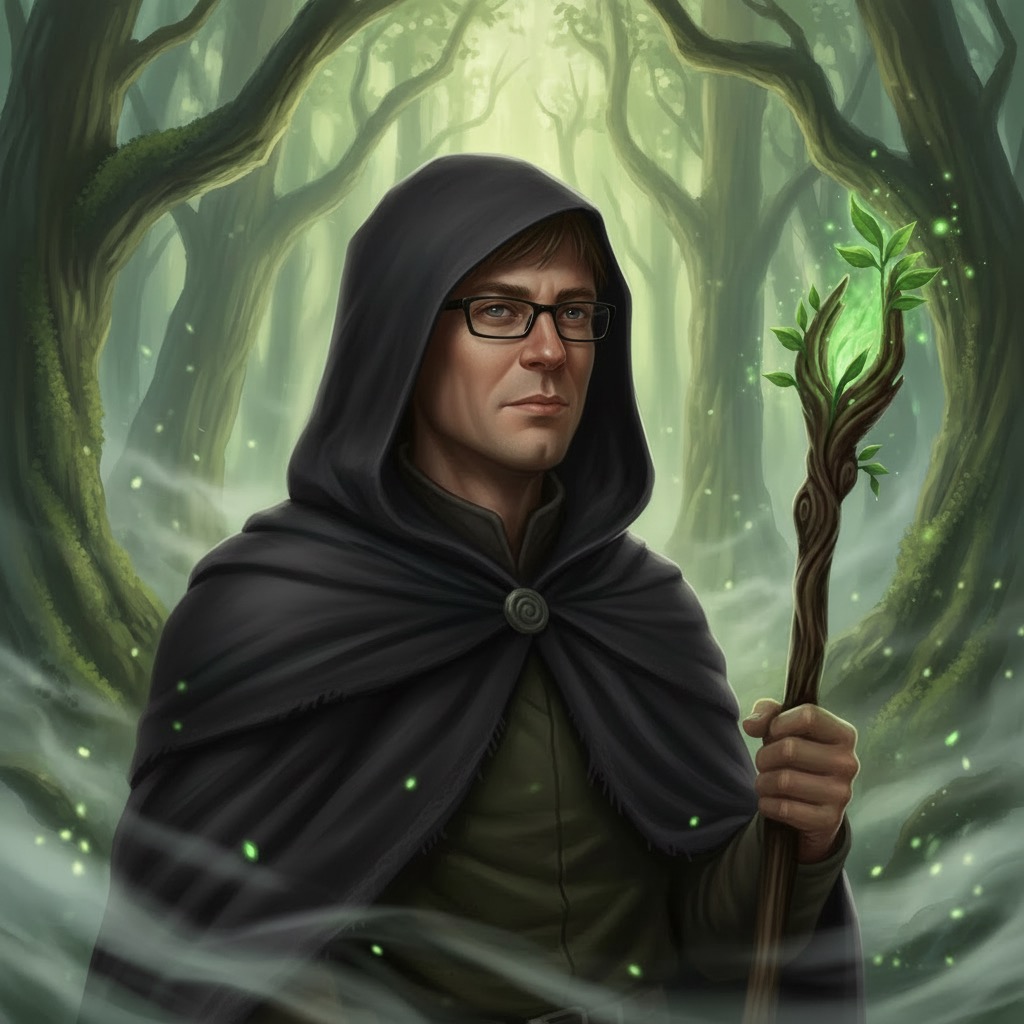 AI image of Kevin as a Druid