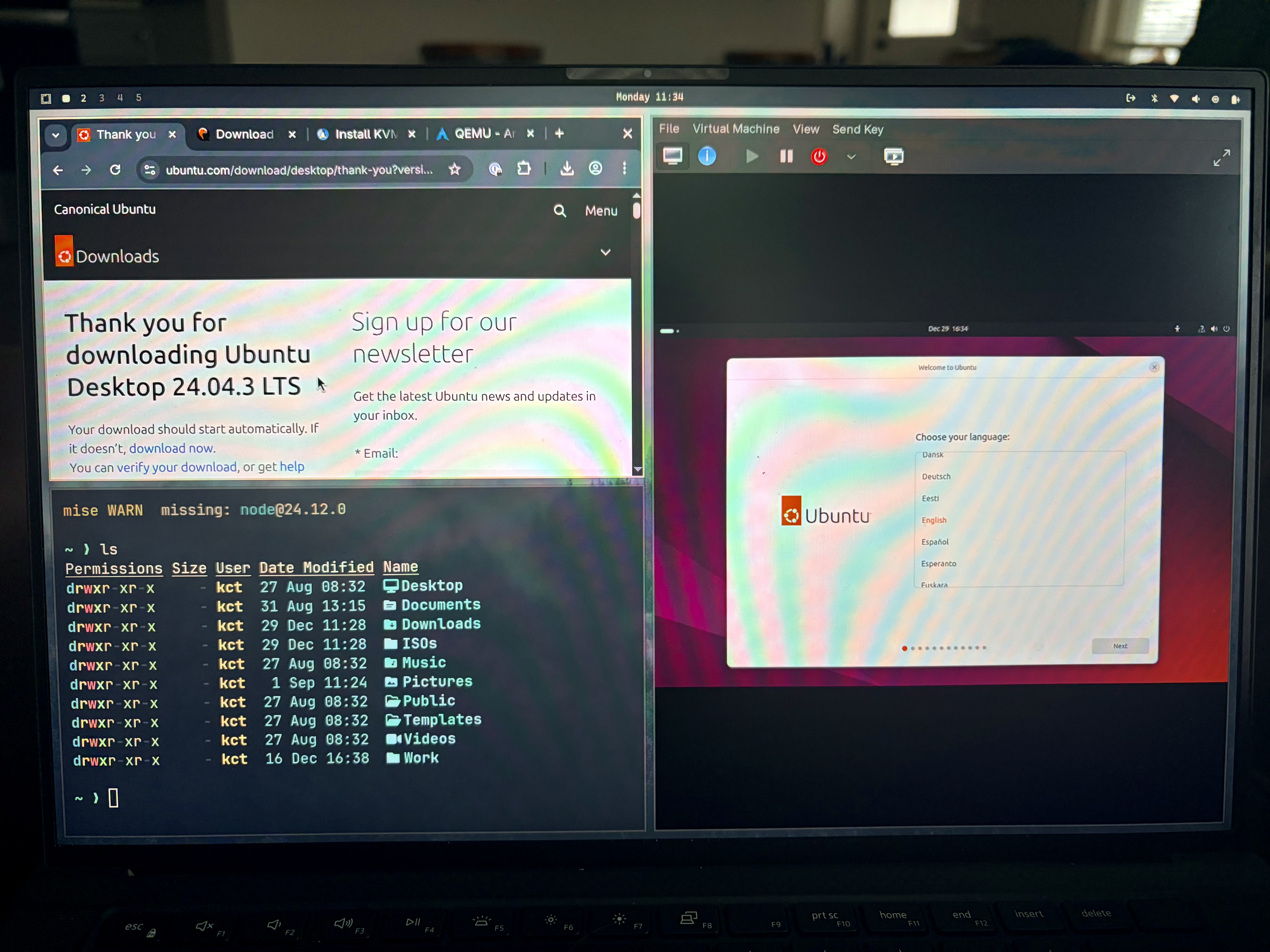 Ubuntu running in a VM on Arch